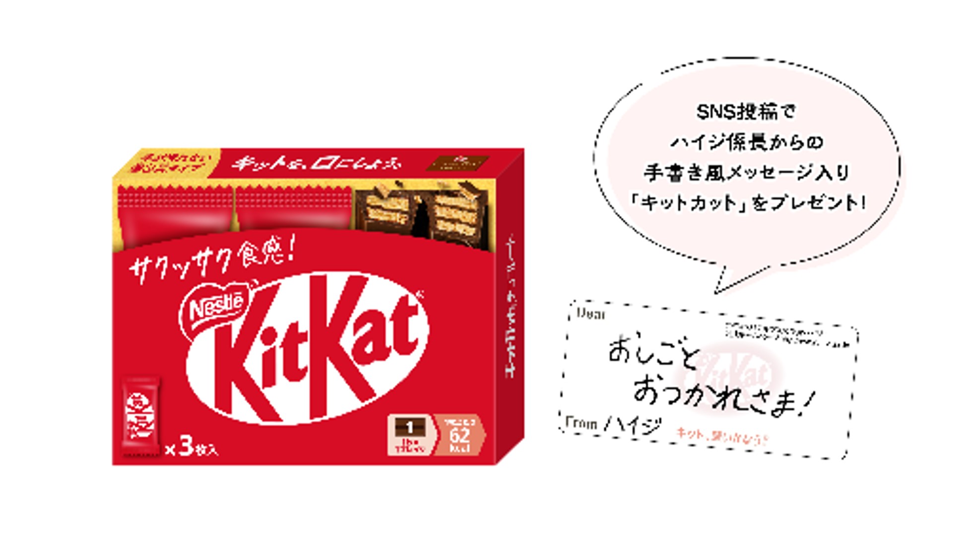 おしごとの締めくくりは“日報”を提出！SNS投稿で「キットカット」をプレゼント
