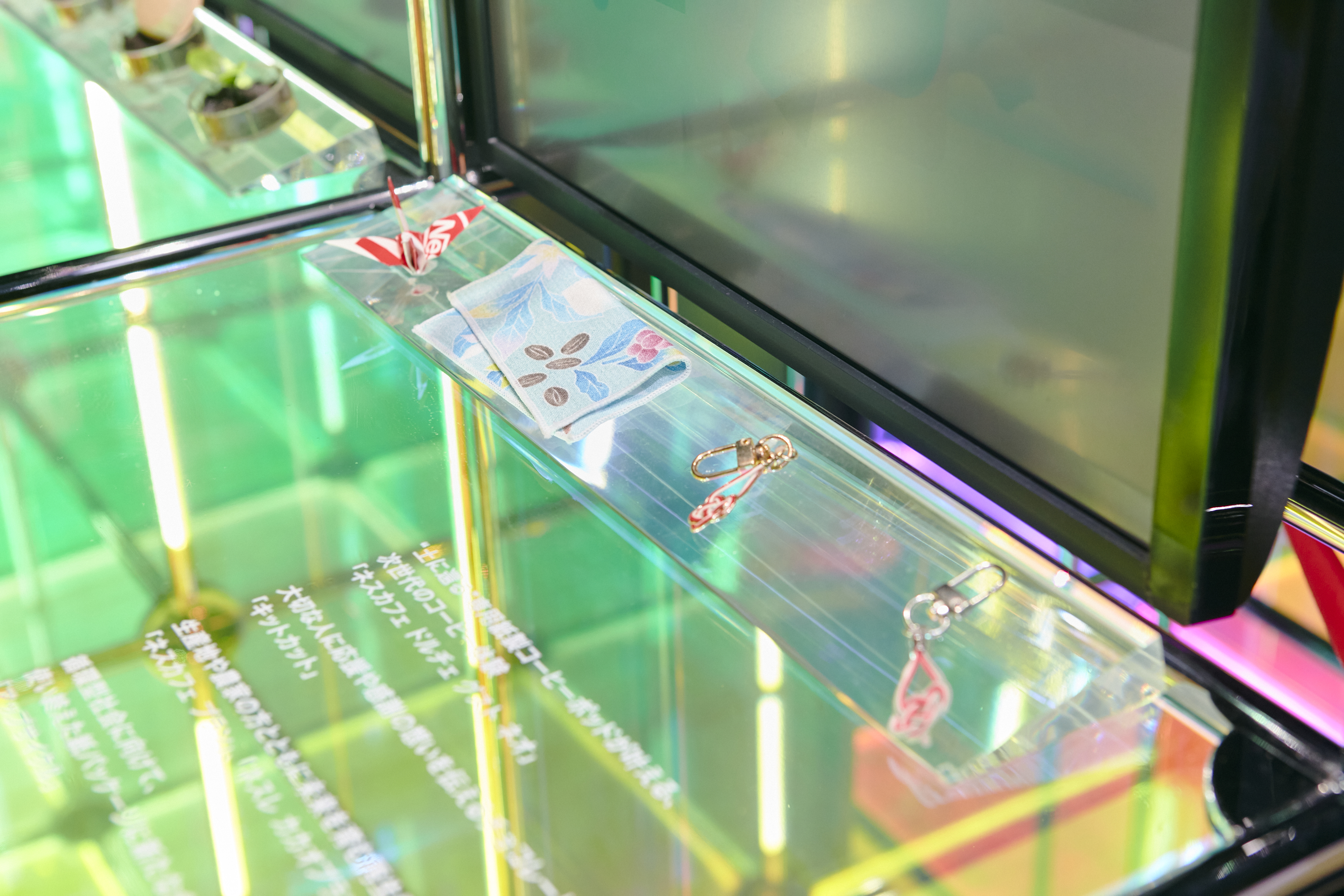 スイスパビリオン内に展示されているネスレのブース