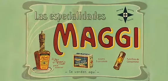 MAGGI マギー 公式エプロン イエロー コットン100% 企業ロゴ ネスレのブランドヒストリー 「マギー」の魔法 | ネスレ日本